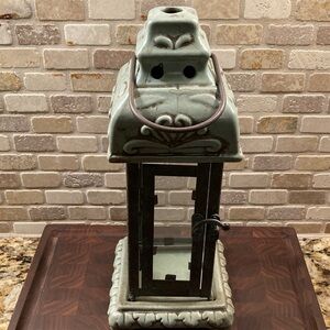 Elegant Green Ceramic Lantern